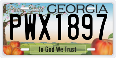 GA license plate PWX1897