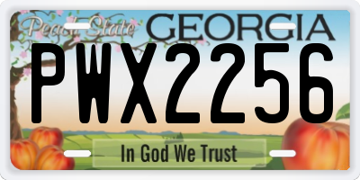 GA license plate PWX2256
