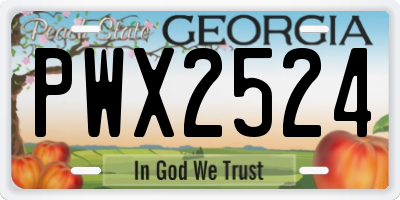 GA license plate PWX2524