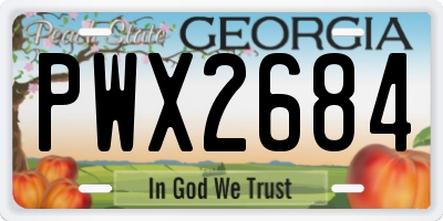 GA license plate PWX2684