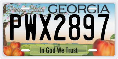 GA license plate PWX2897