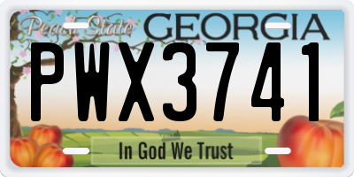GA license plate PWX3741