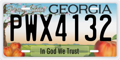 GA license plate PWX4132