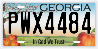 GA license plate PWX4484