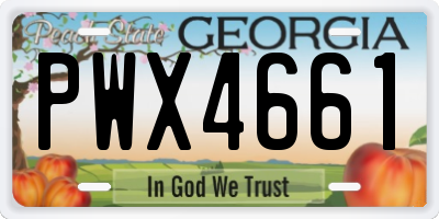 GA license plate PWX4661