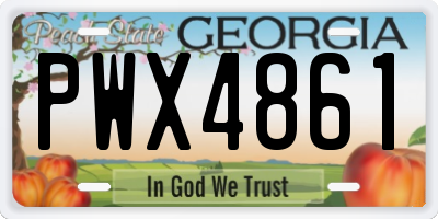 GA license plate PWX4861