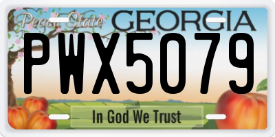 GA license plate PWX5079