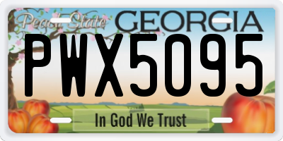 GA license plate PWX5095