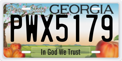 GA license plate PWX5179