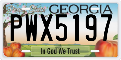 GA license plate PWX5197