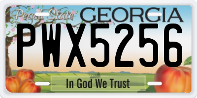 GA license plate PWX5256