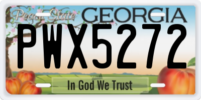 GA license plate PWX5272