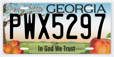GA license plate PWX5297