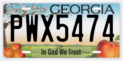 GA license plate PWX5474