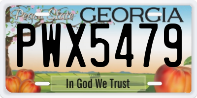 GA license plate PWX5479