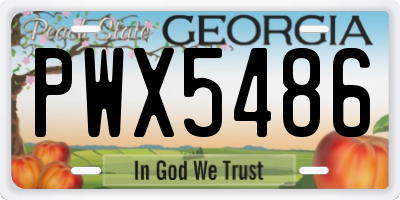 GA license plate PWX5486