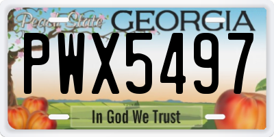GA license plate PWX5497