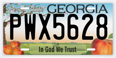 GA license plate PWX5628