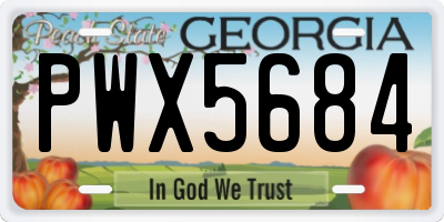 GA license plate PWX5684