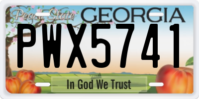 GA license plate PWX5741