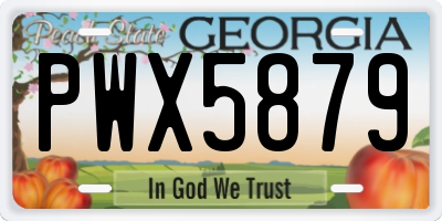 GA license plate PWX5879