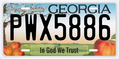 GA license plate PWX5886