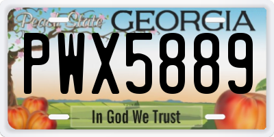 GA license plate PWX5889