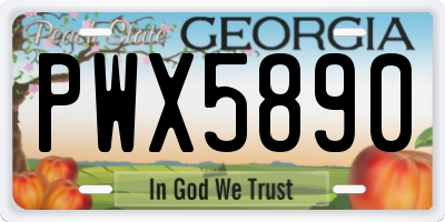 GA license plate PWX5890