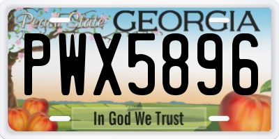 GA license plate PWX5896