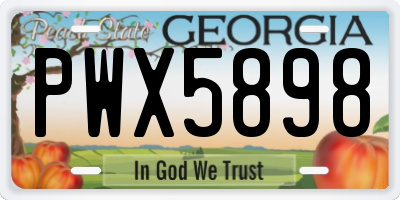 GA license plate PWX5898