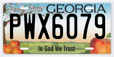 GA license plate PWX6079