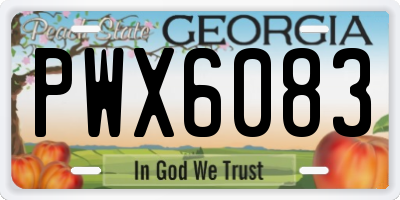 GA license plate PWX6083
