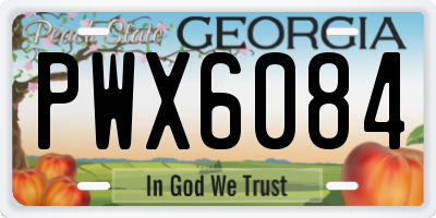 GA license plate PWX6084