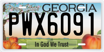 GA license plate PWX6091
