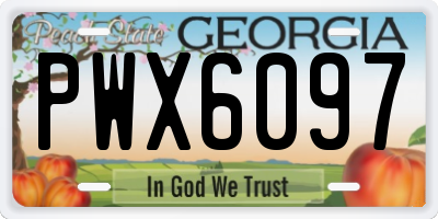 GA license plate PWX6097