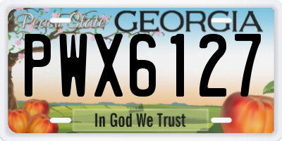 GA license plate PWX6127