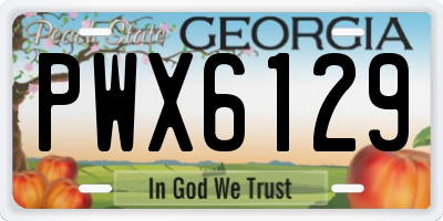GA license plate PWX6129