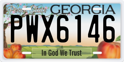 GA license plate PWX6146