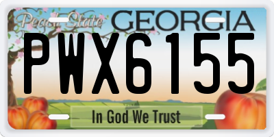 GA license plate PWX6155
