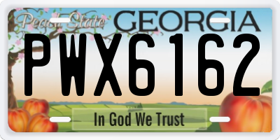 GA license plate PWX6162