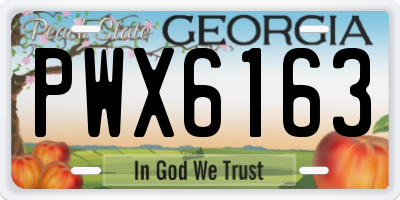 GA license plate PWX6163
