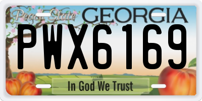 GA license plate PWX6169