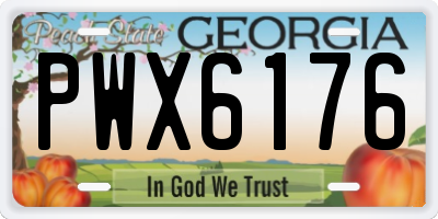 GA license plate PWX6176