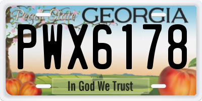 GA license plate PWX6178