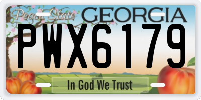 GA license plate PWX6179
