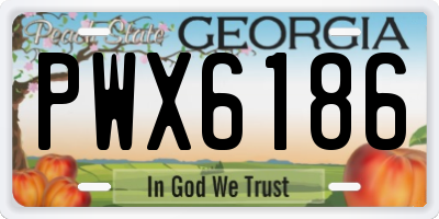 GA license plate PWX6186