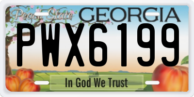 GA license plate PWX6199