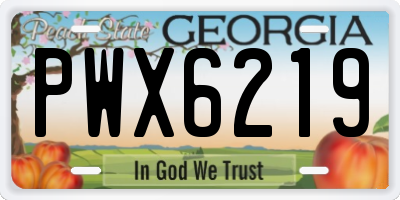 GA license plate PWX6219