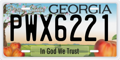 GA license plate PWX6221