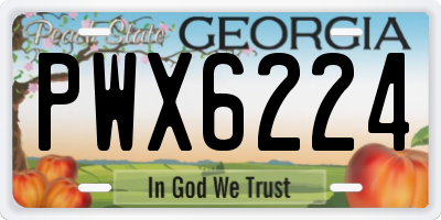GA license plate PWX6224